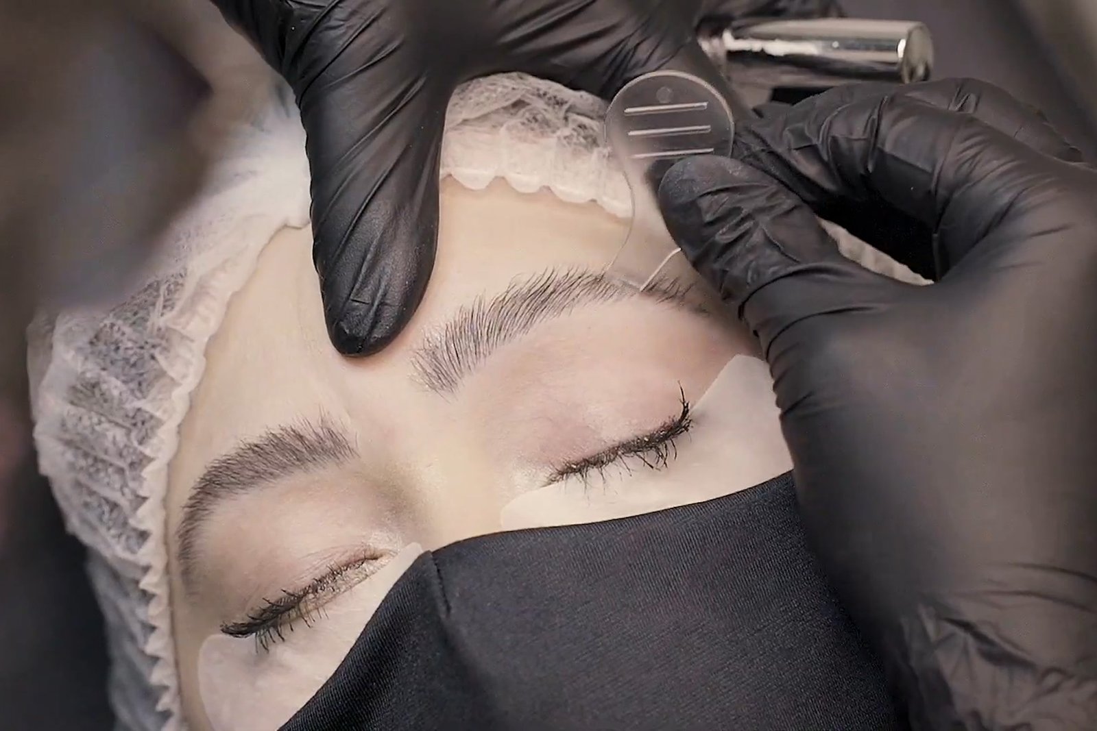 brow lamination brush brow hair upward