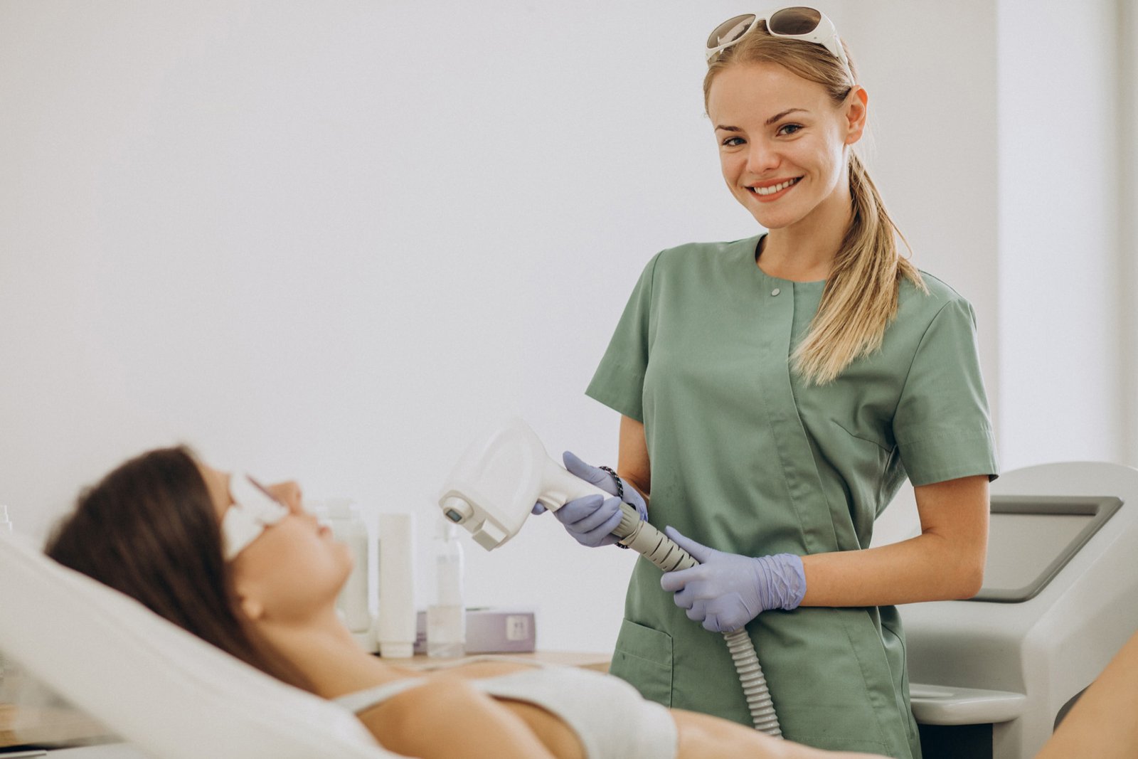 Ladies' face laser hair removal