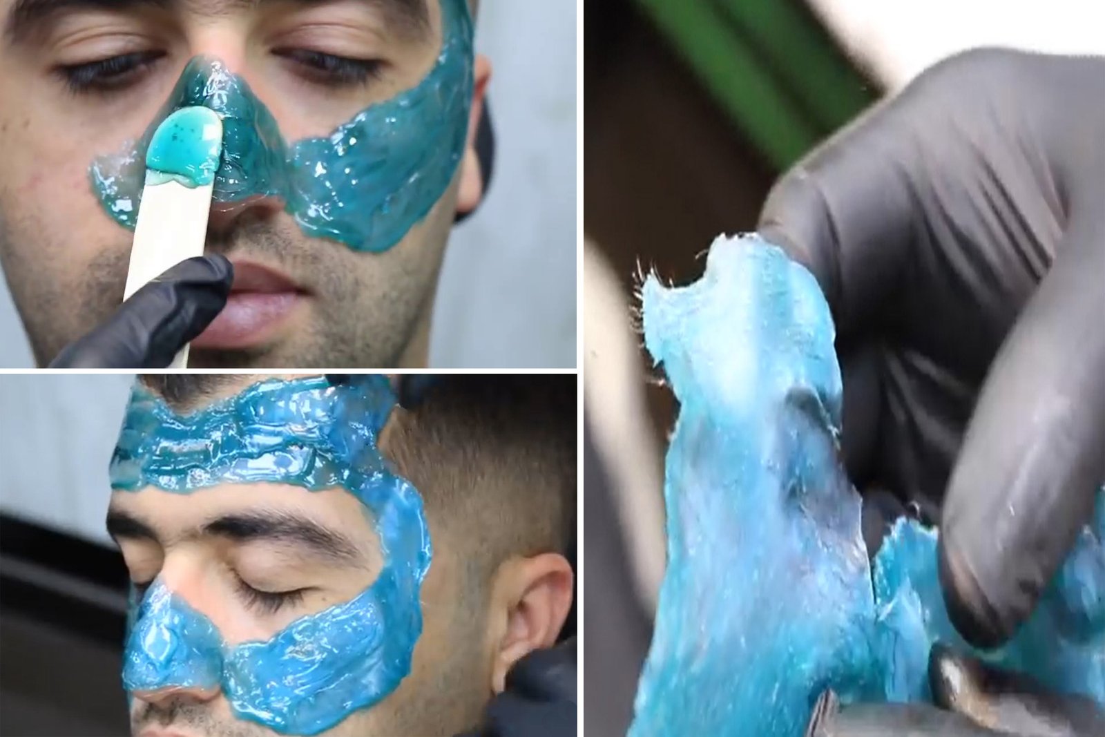 nose waxing for man proсess